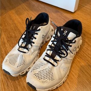On Running Black and White Athletic Shoes